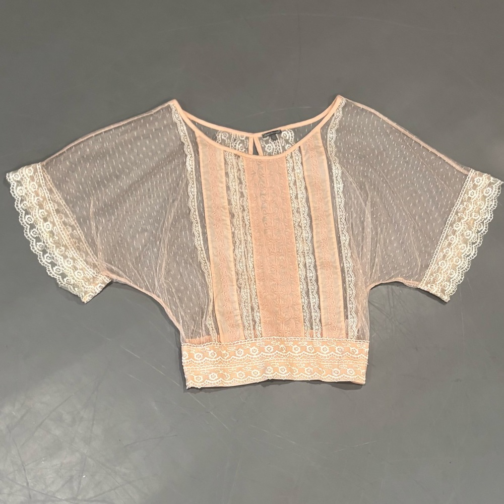Charlotte Russe Peach Lace Blouse